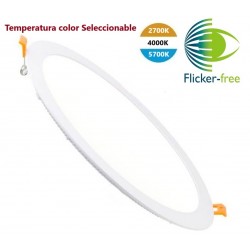 Downlight panel LED Redondo 300mm Blanco 30W CCT seleccionable, desde 18,80€